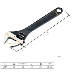 Mini skiftenøkkel 0 - 11 mm
