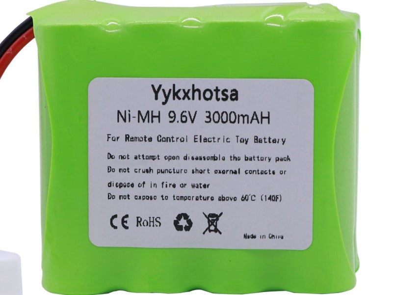 9,6 volt 3000 mAh NiMh batteripakke