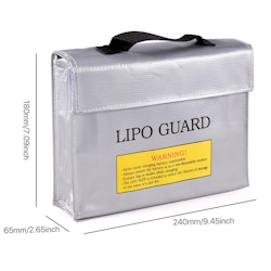 Brannsikker lade/transportbag for LIPo batterier