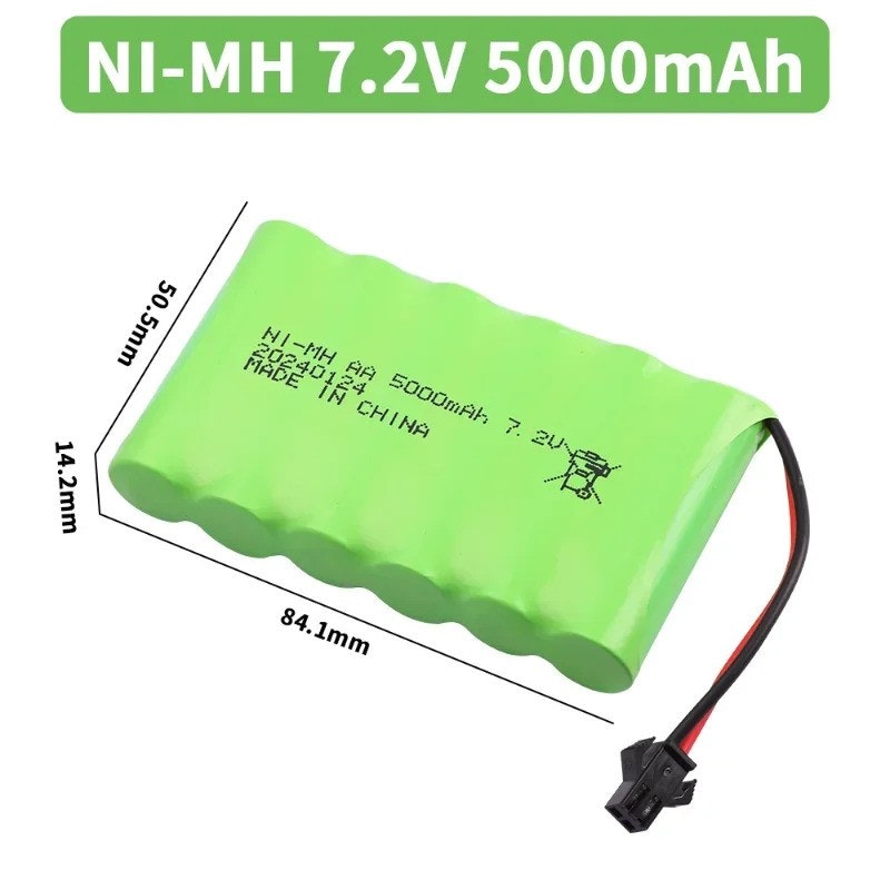 7,2 volt 5000 mAh NiMh batteripakke