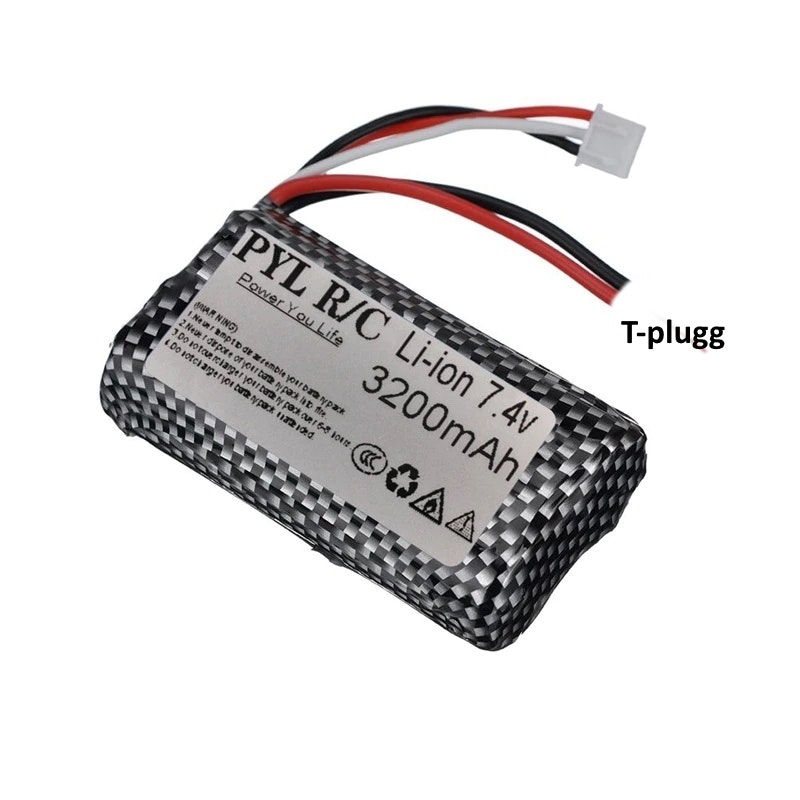 2S 7,4 volt 3200 mAh LiIon T-plugg