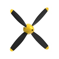 Scalalik 4-blad propeller for Mustang, Spitfire, P-40B osv