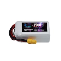 14,8 volt 4S 45C 1500 mAh LiPo XT60 plugg