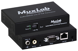 Audio / Ljud / RS232/ IR över IP Transceiver, PoE, 100 m