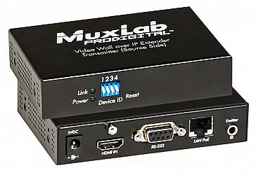 Muxlab Videovägg över IP, stödjer PoE, Kit