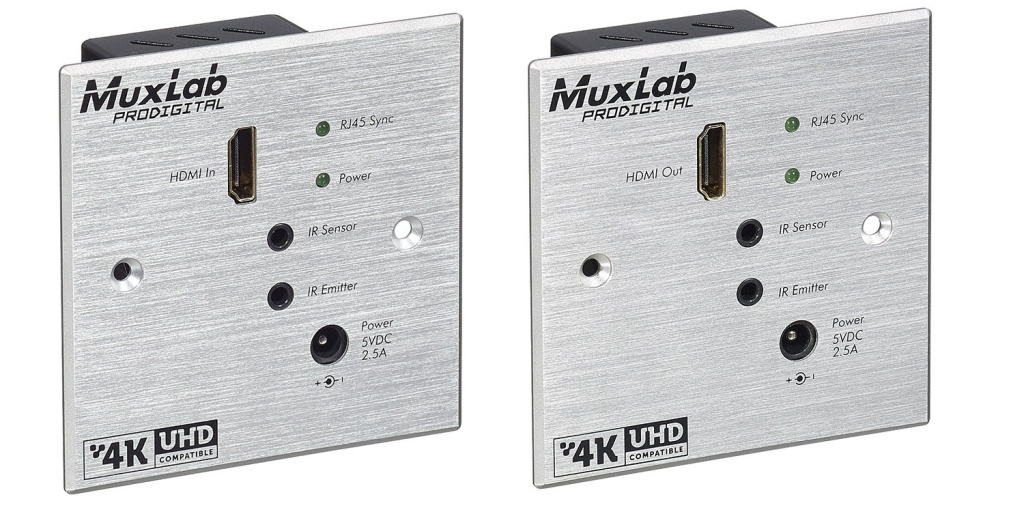 Muxlab HDMI Wall-Plate Extender Sändare, HDBT Lite, 4K, IR