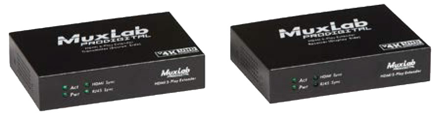 Muxlab HDMI kit, 4Play, Ethernet, RS232, 100 m
