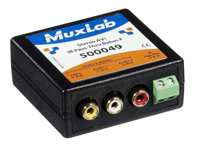 Muxlab Stereo AV balun med IR Hona