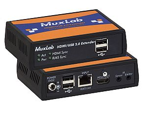 Muxlab HDMI & USB 2.0 extender kit, HDBT, 4K60
