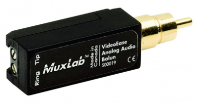 Muxlab Analog audio balun över Cat5 upp till 1,5km