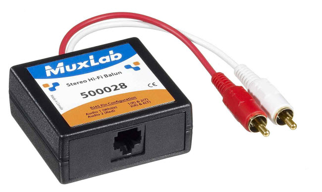 Muxlab Balun för Analogt Ljud RCA Hona Hifi 20-20000Hz