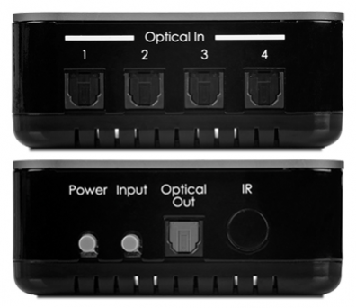 CYP/// Optisk Toslink Switch 4:1 med fjärrkontroll