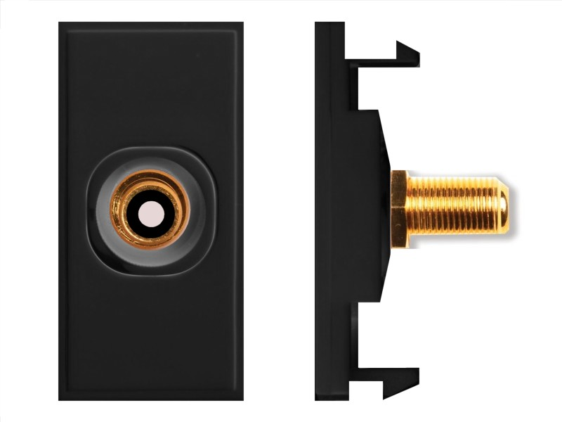HDconnect Modul RCA till F-kontakt diskret svart