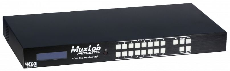 Muxlab HDMI 8x8 Matrisväxel UHD-4K@60Hz, HDCP2.2