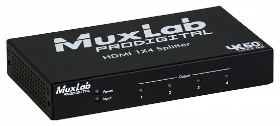Muxlab HDMI splitter 1:4 med 4K UHD, 60 Hz
