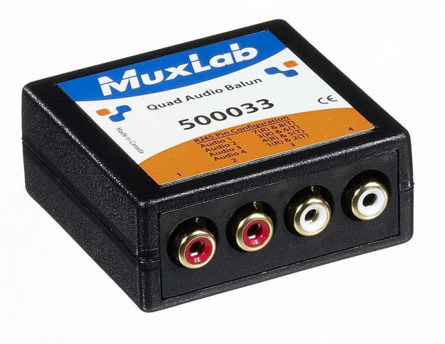 Muxlab Balun för Quad Audio