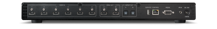 CYP/// 6x2 UHD HDMI switch med separat ljud.