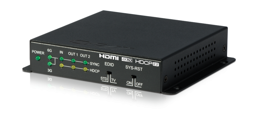 CYP/// HDMI splitter 1:2 med HDMI2.0, HDCP2.2