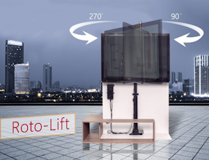 Tv - Hiss / Lift 95cm med rotation och lucköppnare monterad
