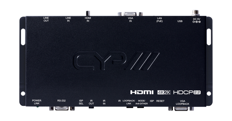 CYP/// HDMI eller VGA över IP sändare med USB, 4K, HDCP2.2, PoE, CEC