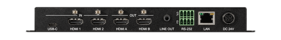 CYP/// 3x2 USB-C och HDMI matris med USB Ethernet hub