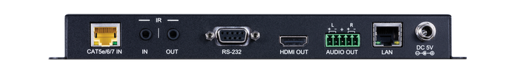 CYP/// Full HDBaseT mottagare, Slimline, 4K, HDCP2.2, PoH, IR, LAN, OAR, Audio De-Embedding