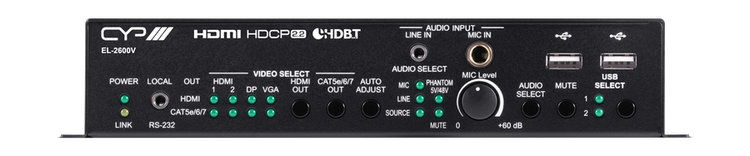 CYP/// HDMI / DP / VGA Presentations Switch över HDBaseT Sändare 4K m.m
