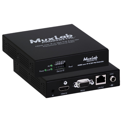 Muxlab HDMI över IP med H.264, PoE, Sändare