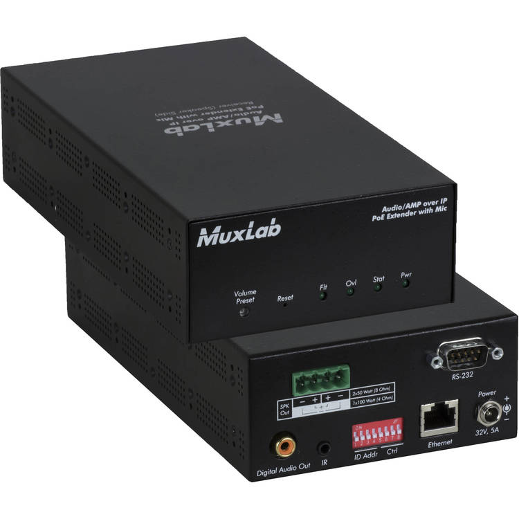 Muxlab Audio / AMP över IP, 50W/kanal, Mottagare