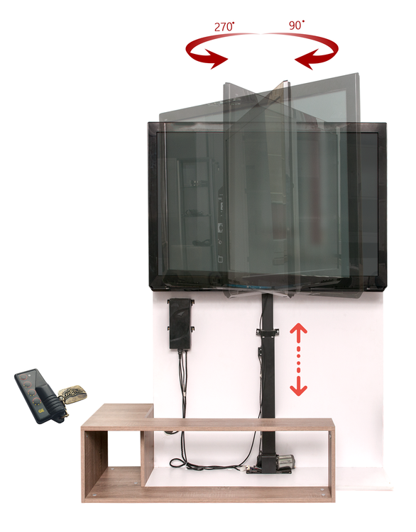 Sabaj Tv - Lyft / Hiss 84cm med rotation och lucköppnare monterad