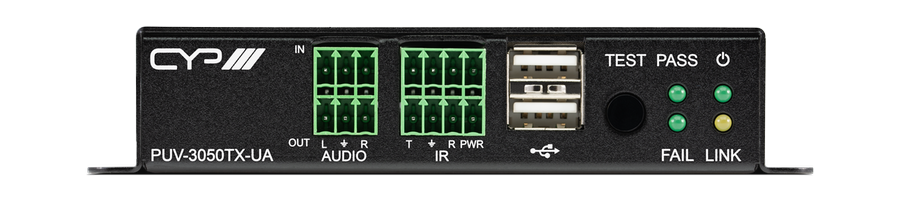 CYP/// PUV-3050TX-UA UHD+ HDMI over HDBaseT 3 Transmitter with analogue audio I/O & USB 2.0 pathway (18Gbps, 4K@60Hz 4:4:4, 8-bit, HDR)