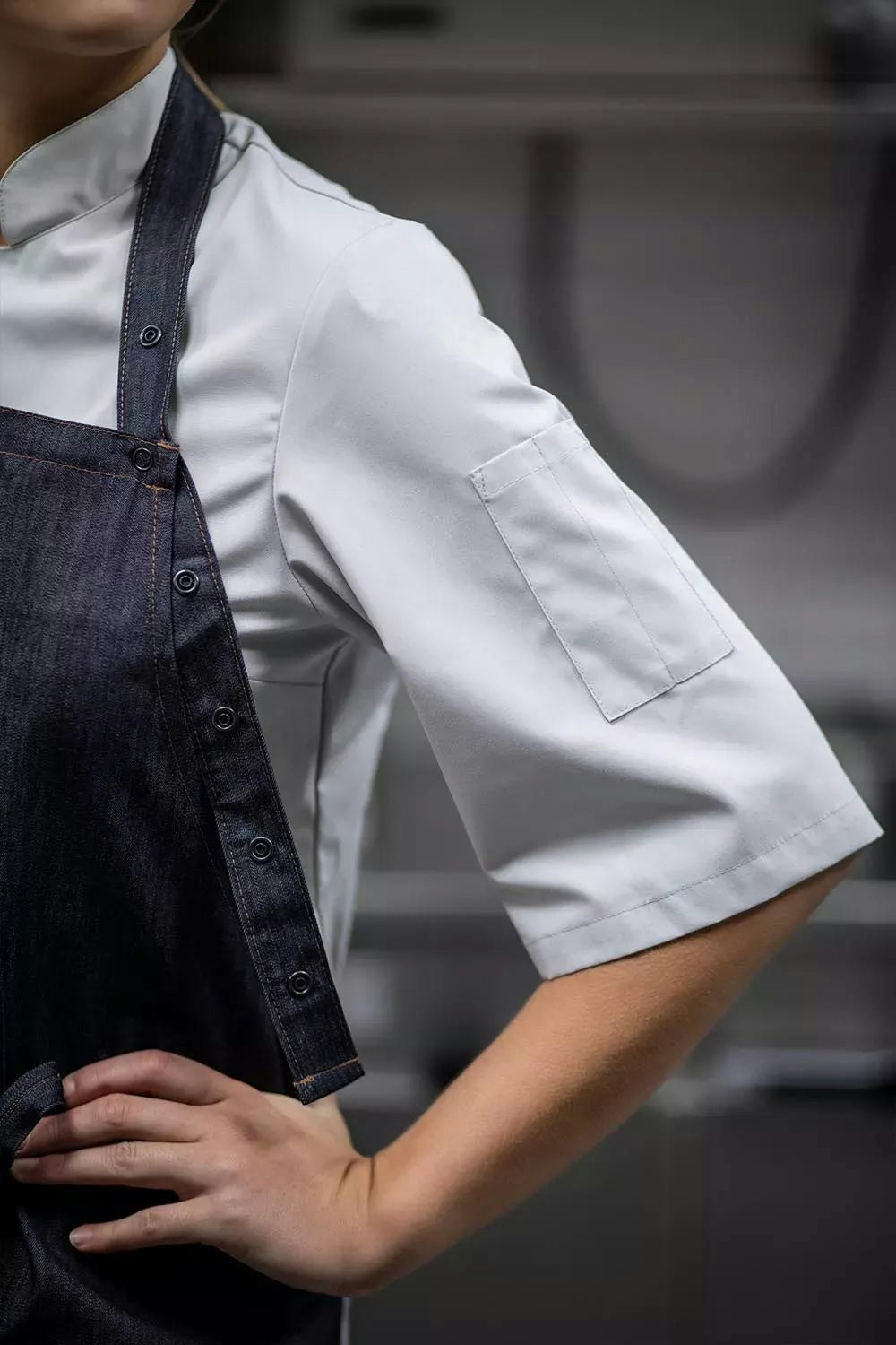 Bröstlappsförkläde - Mörkblå Denim