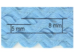Sicksackband 5mm. Vit.