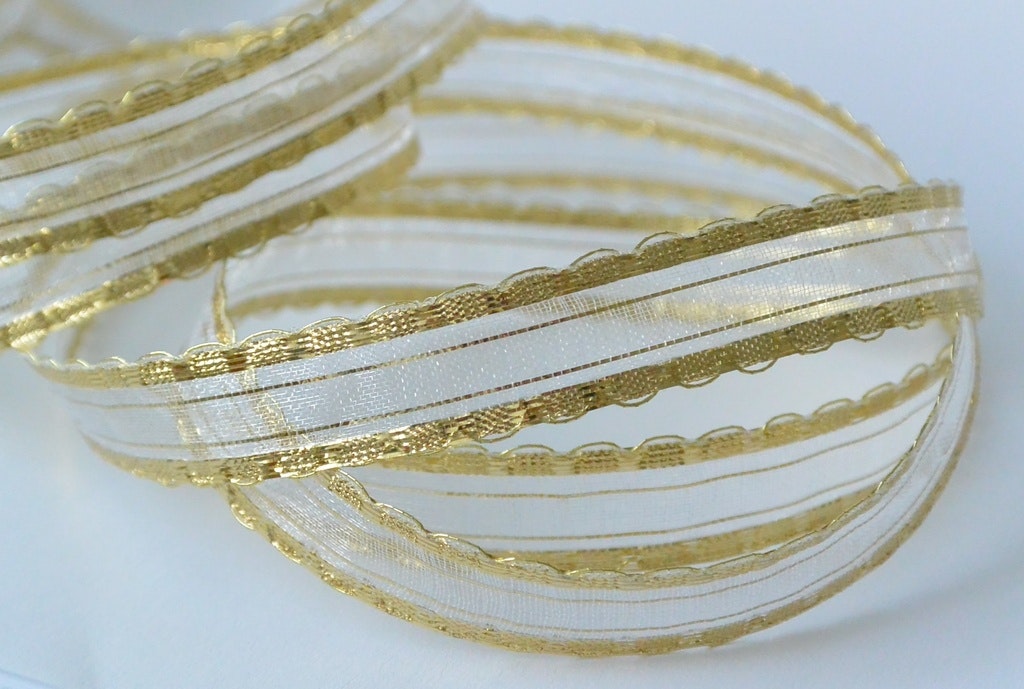 MIX Dekorband med lurex, 1,4 cm/8 meter
