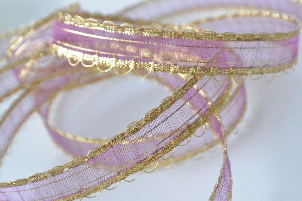 MIX Dekorband med lurex, 1,4 cm/8 meter