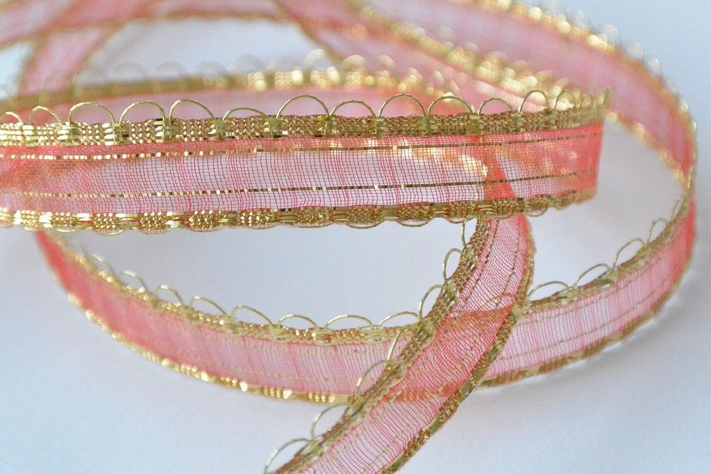 MIX Dekorband med lurex, 1,4 cm/8 meter
