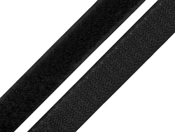 Kardborreband, svart, 16 mm