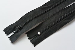 Dragkedja, klänningslås, 14-50 cm, Svart