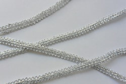 Band, dekorband, "silver", 7 mm