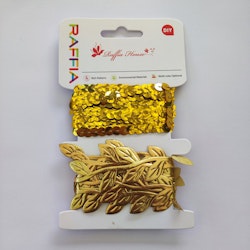 Band, dekorband, "Guld", 2 x 2 meter