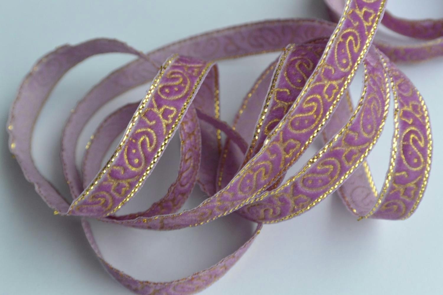 Sammetsband med lurex, 10 mm
