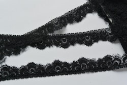 Svart elastisk spets 1,6cm