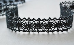 Svart spets 2,2cm