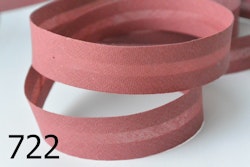 Snedslå, kantband, 20 mm. Mörk gammelrosa