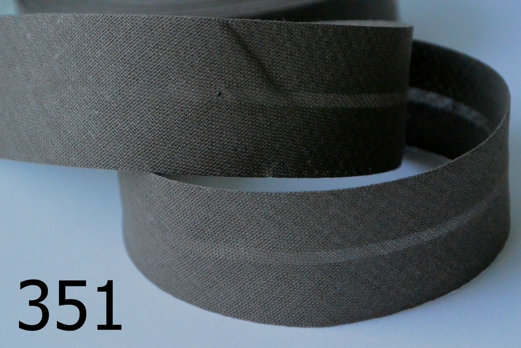 Snedslå, kantband, 30 mm. Mörkgrå.