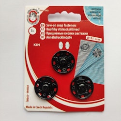 Tryckknappar, 21 mm, 3 st.
