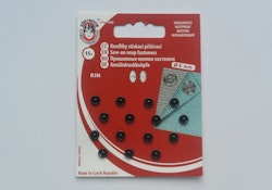 Tryckknappar,svart, 6 mm, 15 st.