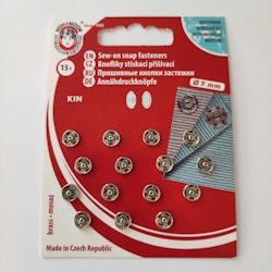 Tryckknappar, 7 mm, 15 st.
