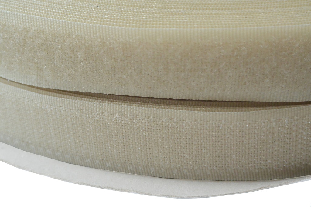 Kardborreband, beige, 20 mm, 1 meter
