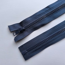 Dragkedja, blixtlås 6 mm 30-85 cm. Marinblå.